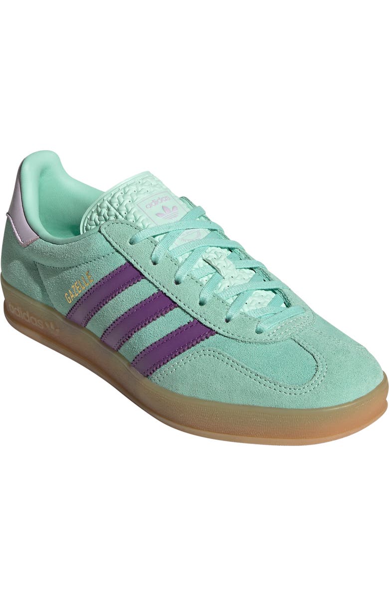 adidas Gazelle Indoor Sneaker, Main, color, Mint/ Purple/Lavender