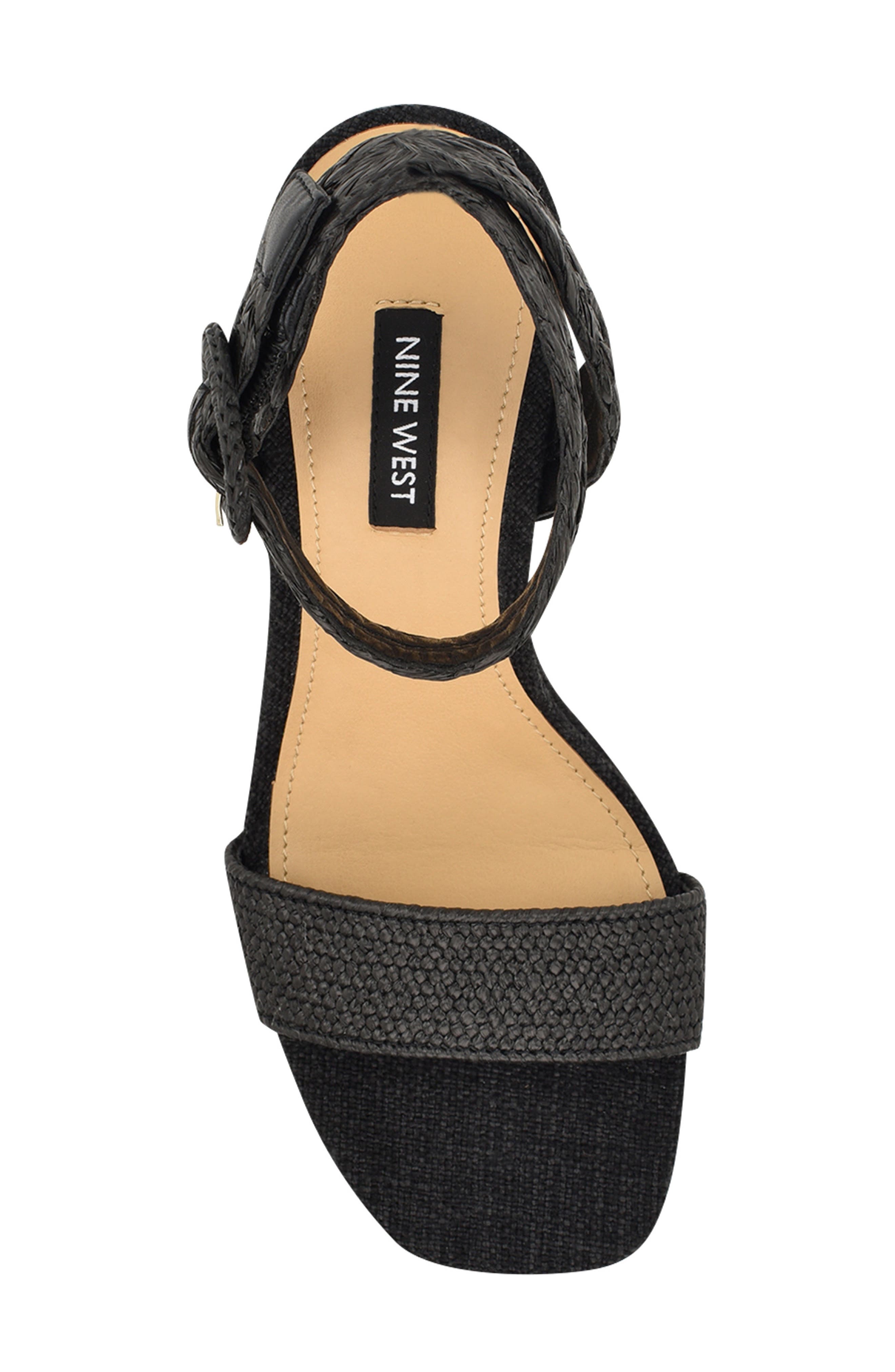 Nine West Nerisa Ankle Strap Espadrille Wedge Sandal, Alternate, color, 
