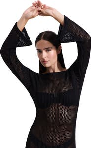 Luma Gottex Monaco Net Crochet Maxi Beach Dress Cover-Up