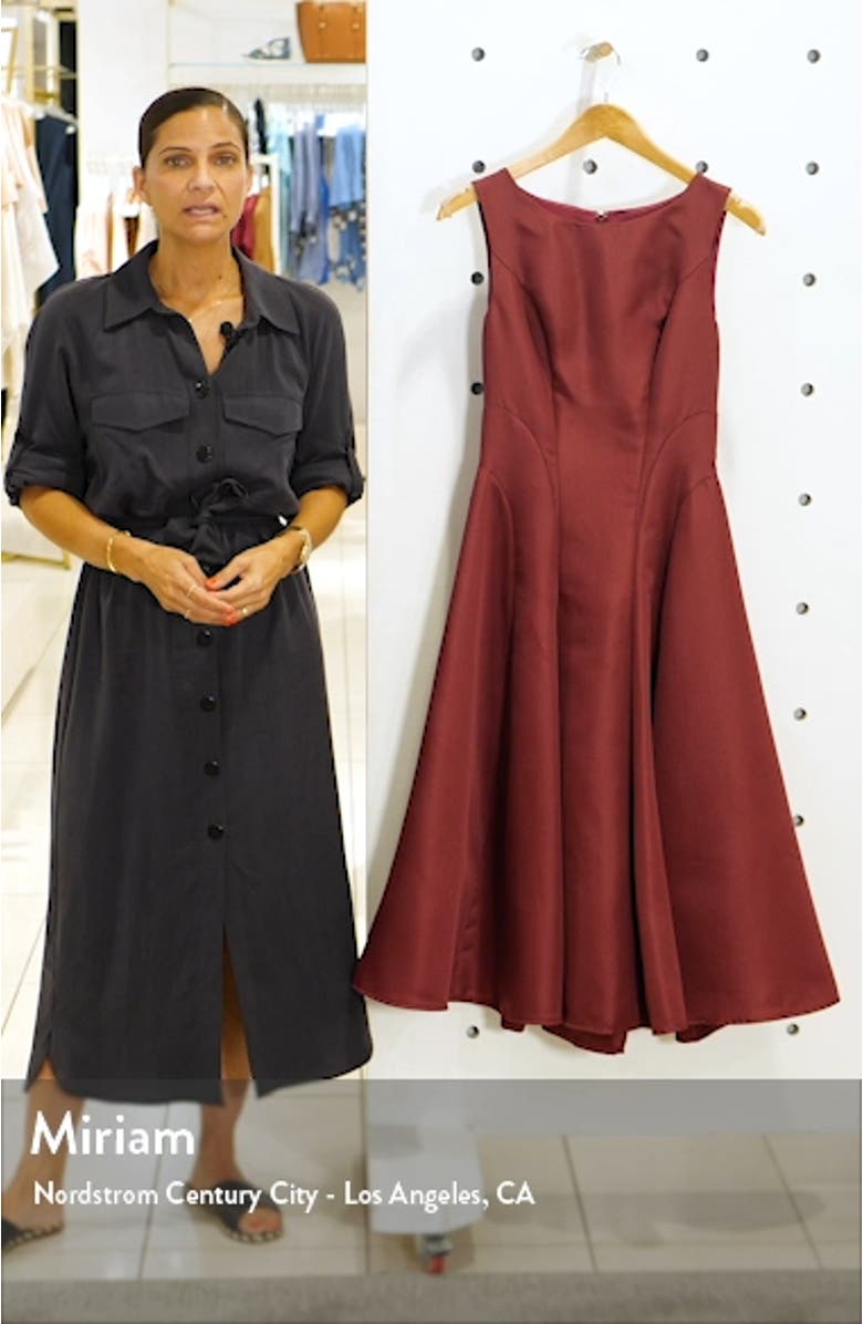 Bracken Satin Fit & Flare Cocktail Dress, sales video thumbnail
