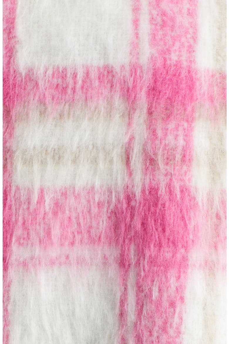 Brushed Plaid Double Breasted Coat, Alternate, color, SOFT PINK