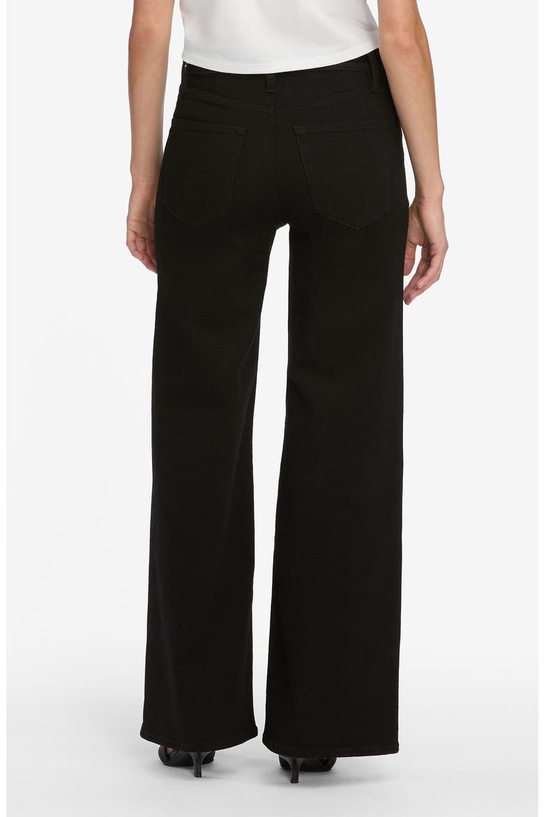 Pixie Le Slim Palazzo High Waist Wide Leg Jeans, Alternate, color, BLACK