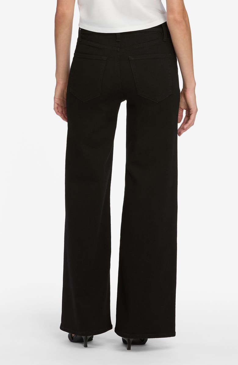 FRAME Pixie Le Slim Palazzo High Waist Wide Leg Jeans, Alternate, color, Black