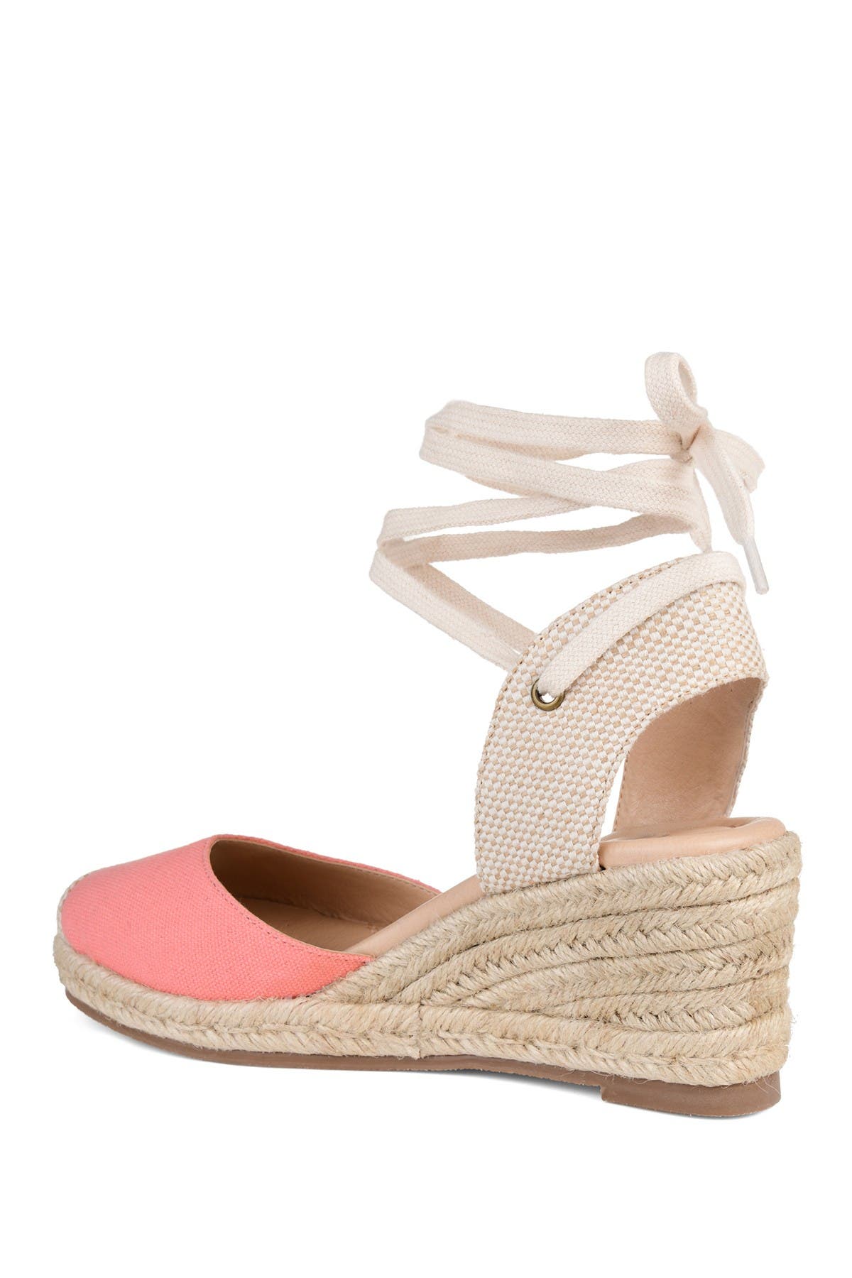 Journee Collection JOURNEE Monte Wedge Espadrille, Alternate, color, Coral