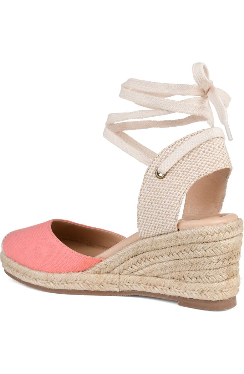 Journee Collection JOURNEE Monte Wedge Espadrille, Alternate, color, Coral