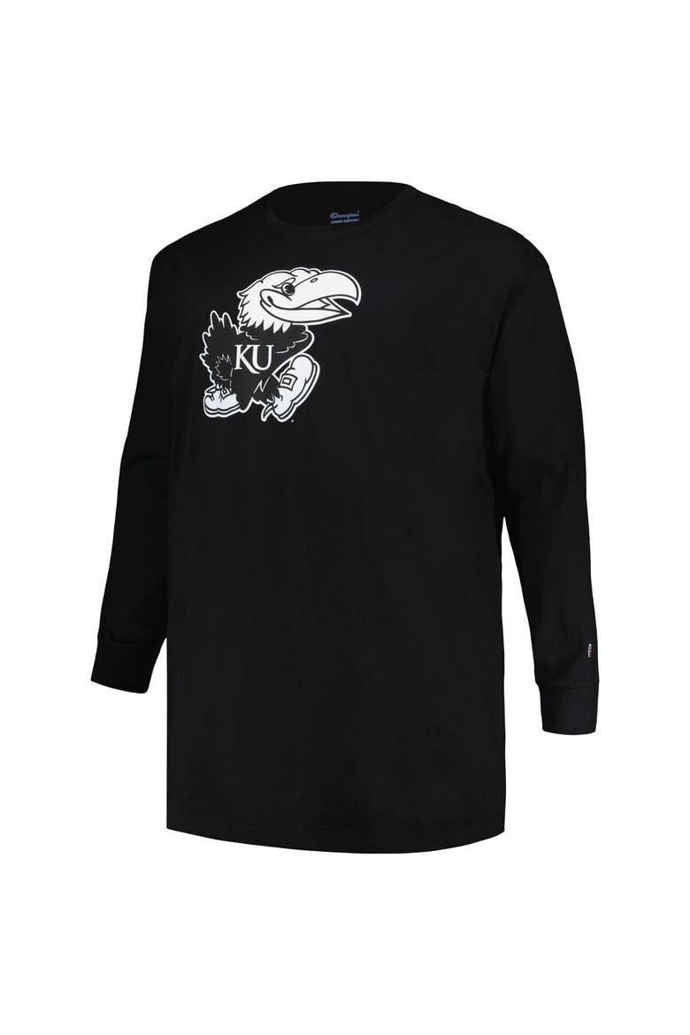 Men's Profile Black Kansas Jayhawks Big & Tall Pop Long Sleeve T-Shirt, Alternate, color, Black