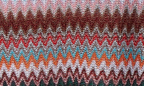MISSONI MISSONI METALLIC ZIGZAG KNIT PONCHO