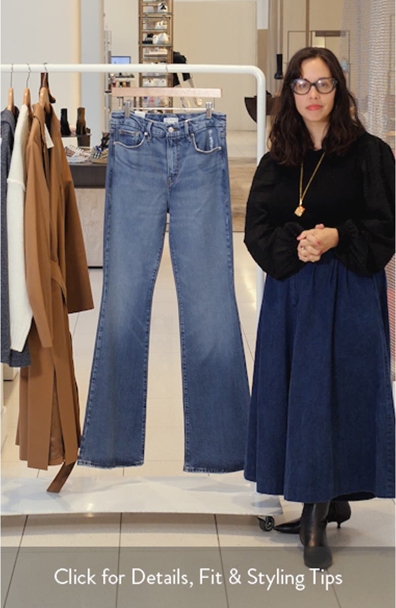 Good Legs Raw Hem Flare Jeans, sales video thumbnail