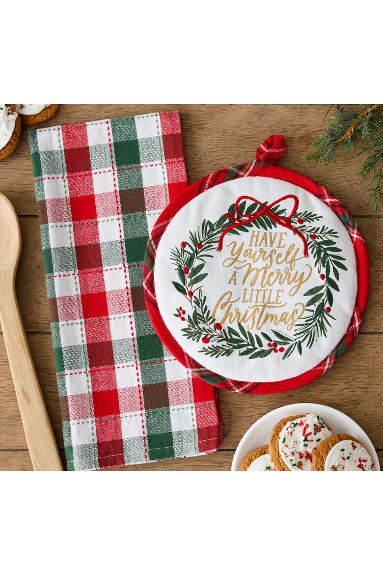 Merry Little Christmas Potholder Gift Set, Alternate, color, Merry Little Christmas