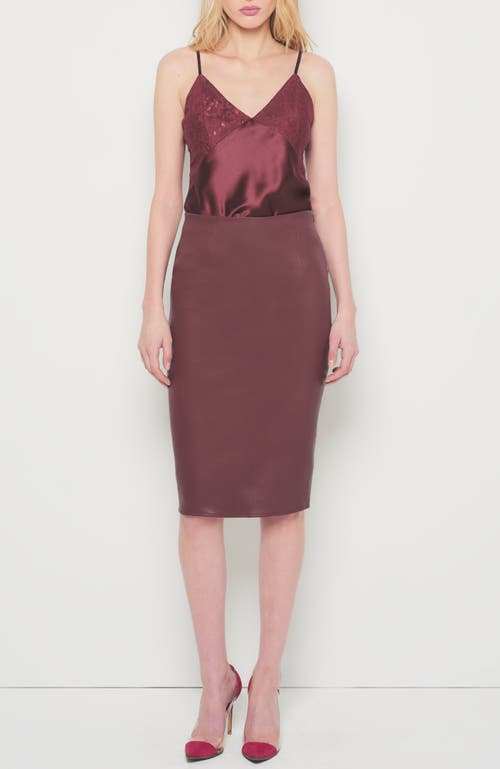 As By Df Claude Stretch Leather Skirt