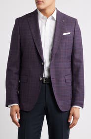 BOSS Hutson Plaid Virgin Wool Sport Coat