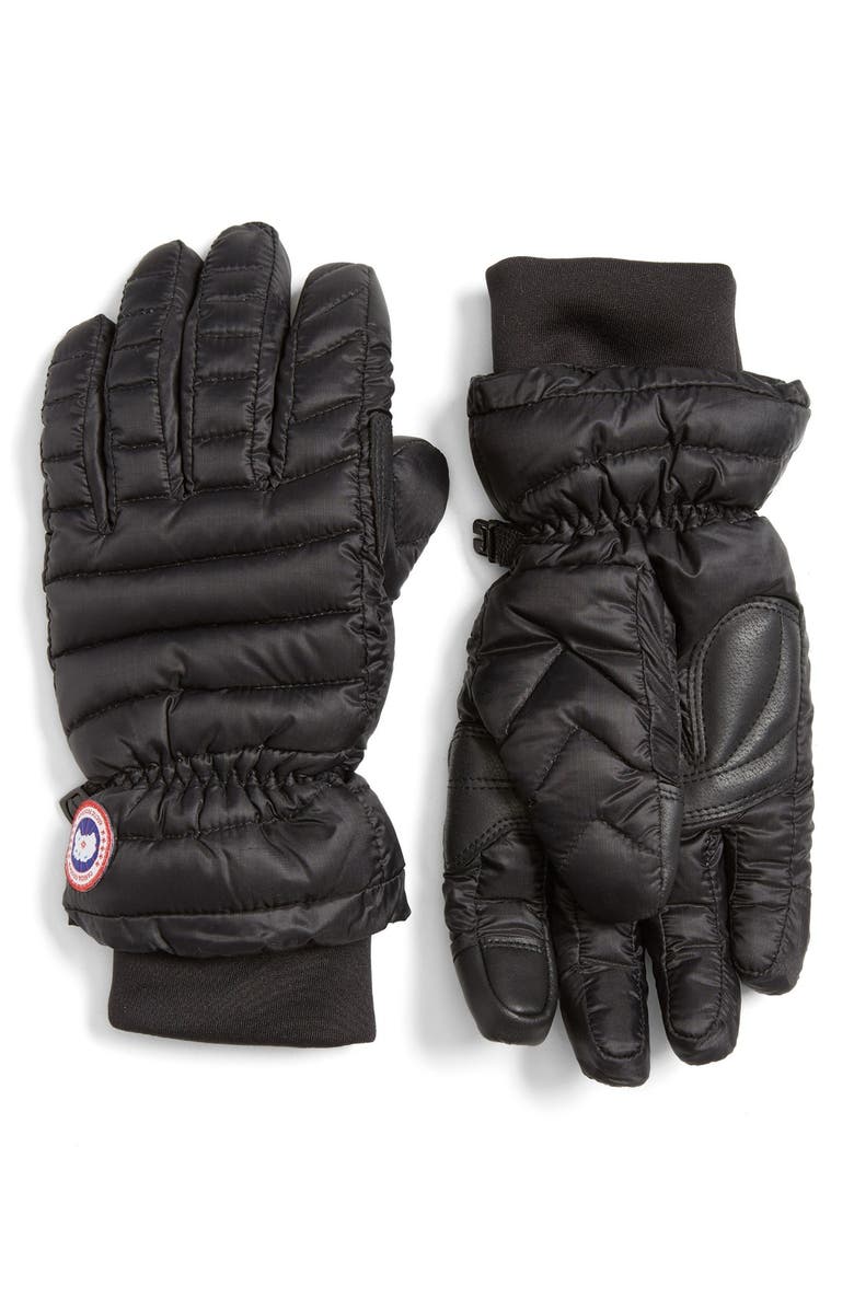 Canada Goose Lightweight Quilted Down Gloves, Main, color,
