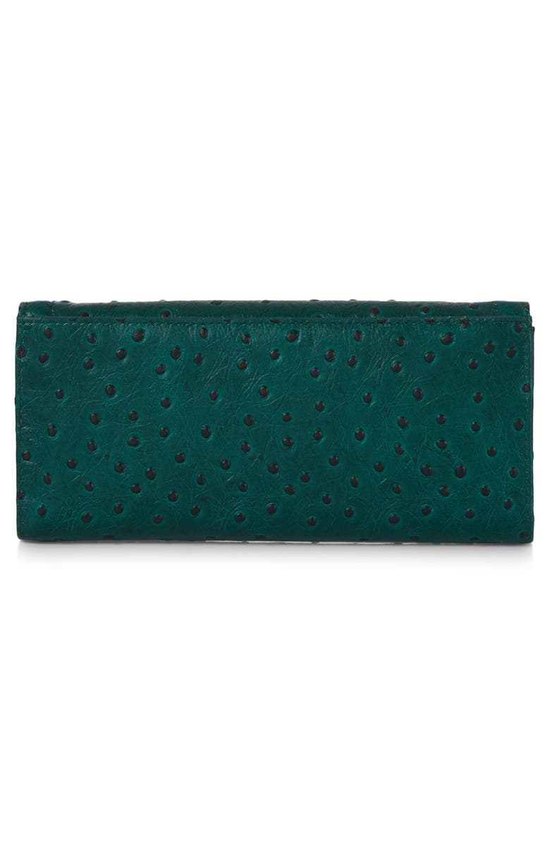 Brahmin Veronica Leather Envelope Wallet, Alternate, color, Emerald