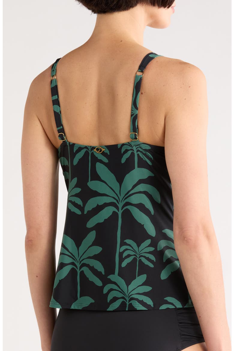Audrey Drape Tankini Top, Alternate, color, BLACK