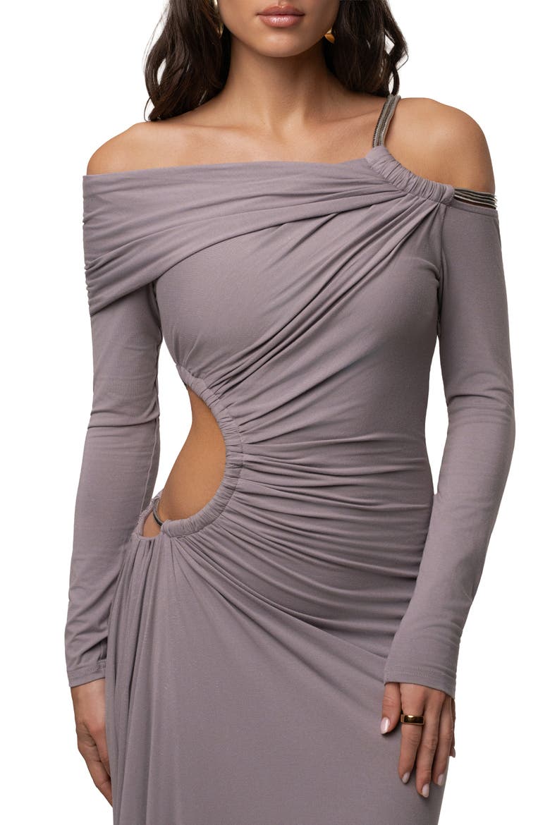 Gilded Grace Maxi Dress, Alternate, color, Grey