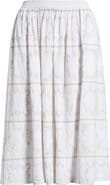 Treasure & Bond Cotton Eyelet Midi Skirt