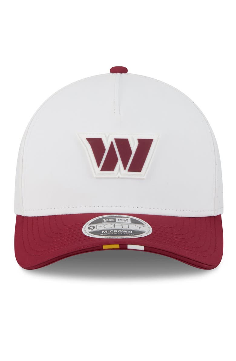New Era Men's New Era White/Burgundy Washington Commanders 2025 NFL Training Camp A-Frame 9FORTY Adjustable Hat, Alternate, color, White