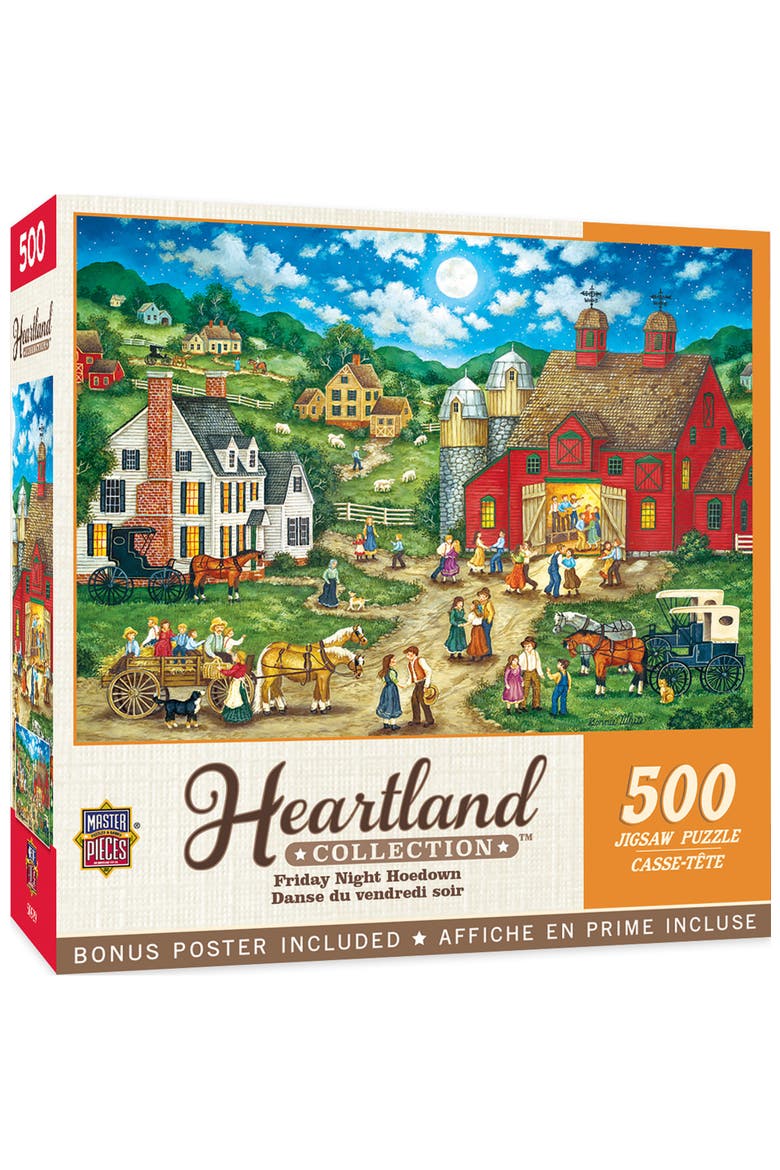Friday Night Hoe Down 500 Piece Puzzle, Main, color, Multicolor