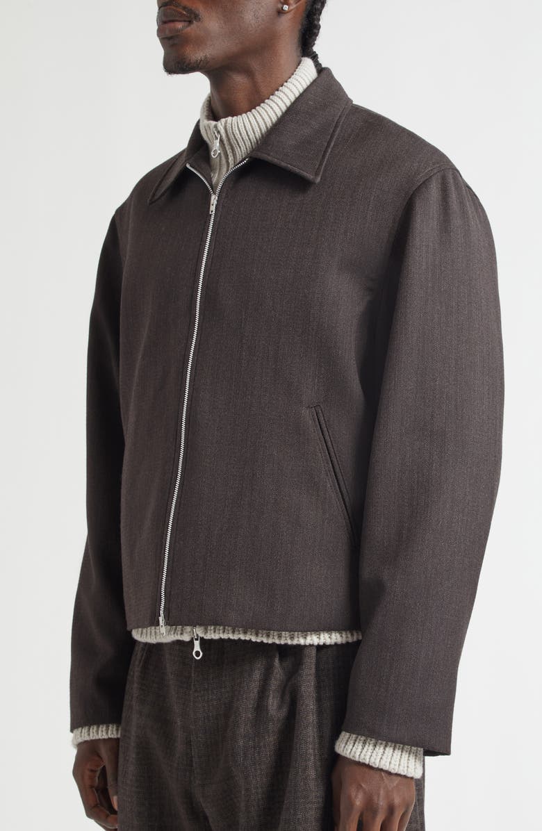 OUR LEGACY Mini Virgin Wool Jacket, Alternate, color, Havana Brown Chain Wool
