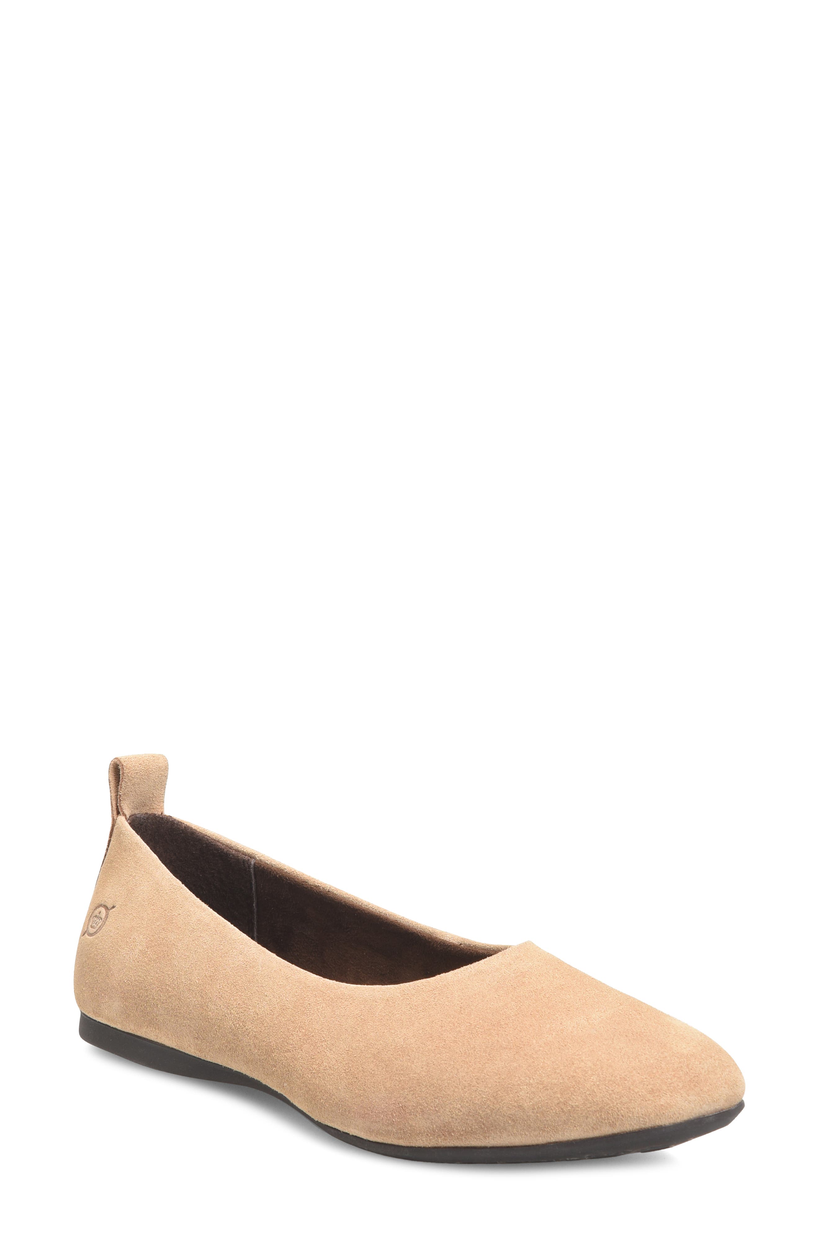 Boca Flat, Main, color, NATURAL SUEDE