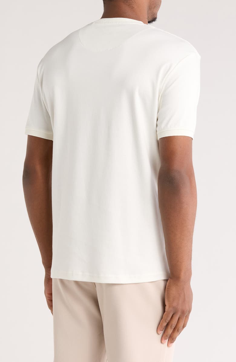 DENIM AND FLOWER Textured Crewneck T-Shirt, Alternate, color, Cream