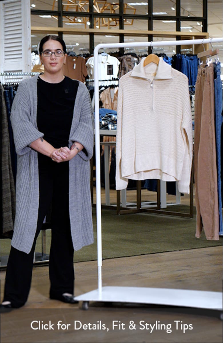 Miramar Linen & Organic Cotton Quarter Zip Sweater, sales video thumbnail