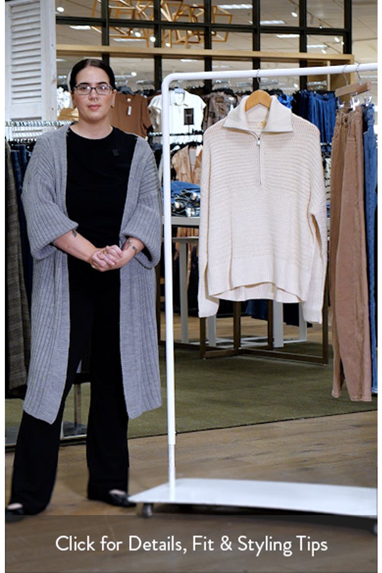 Miramar Linen & Organic Cotton Quarter Zip Sweater video