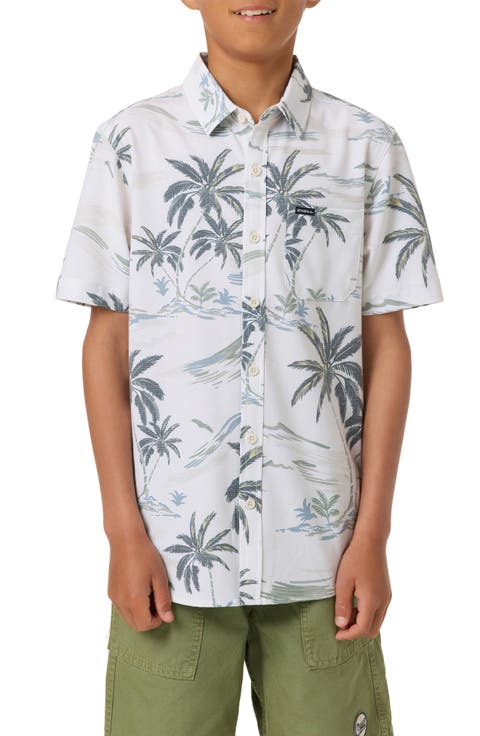 Kids' UPF Slub Standard Woven Short Sleeve Button-Up Shirt (Big Kid)