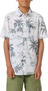 O'Neill Kids' UPF Slub Standard Woven Short Sleeve Button-Up Shirt