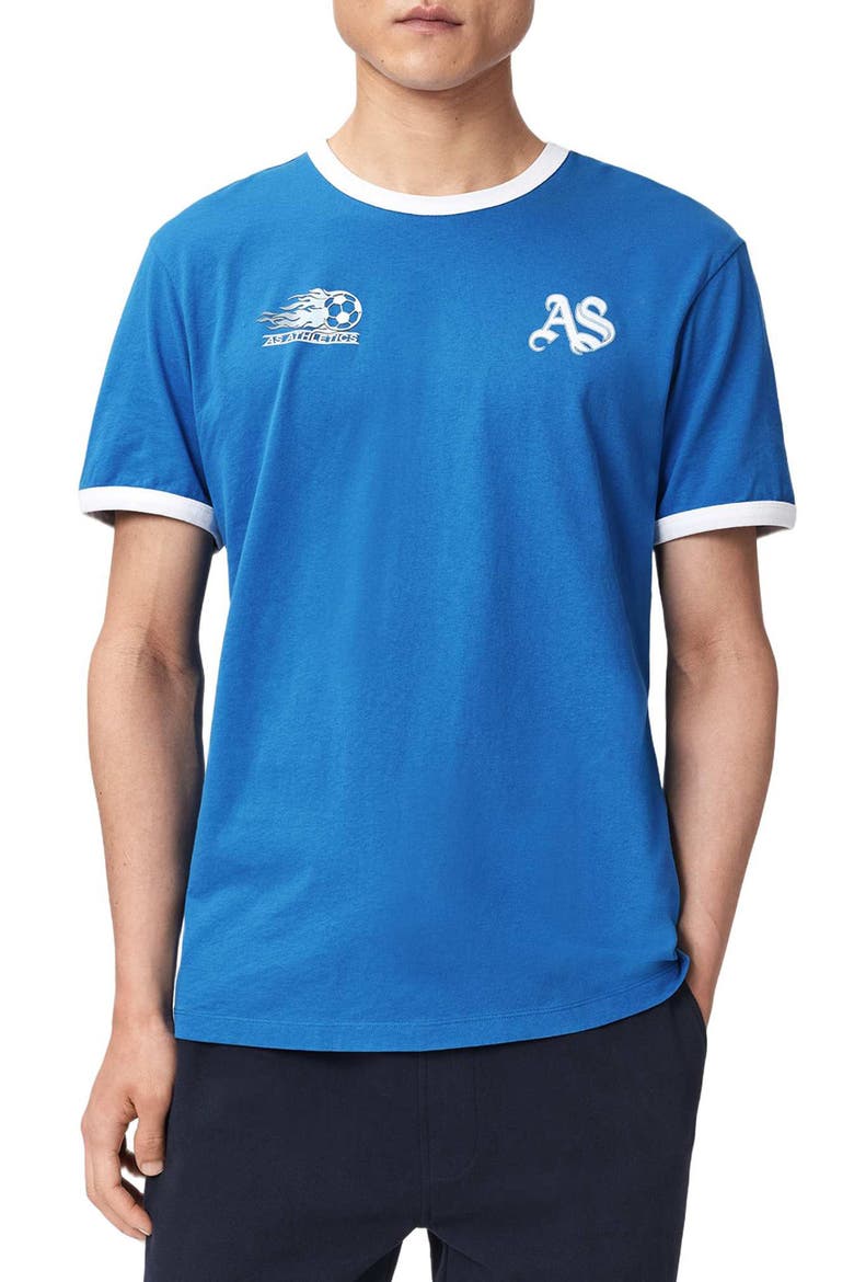 Azzurri Cotton T-Shirt, Main, color, AFINA BLUE
