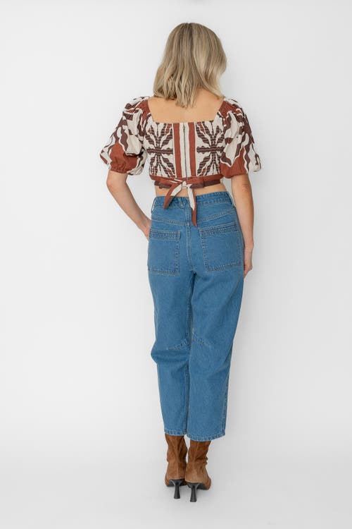 West Of Marie Top In Brown