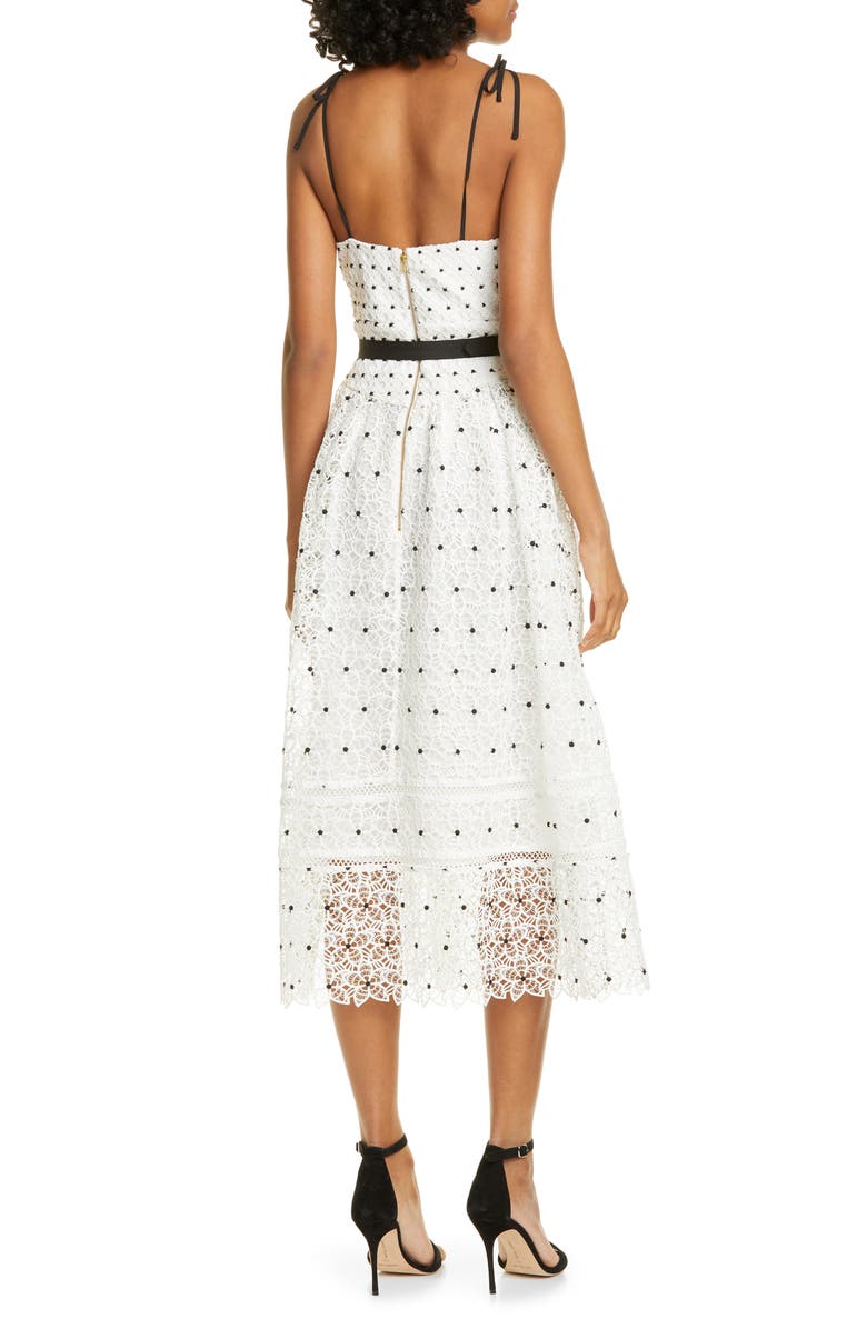 Self-Portrait Azalea Hibiscus Lace Midi Dress, Alternate, color, 