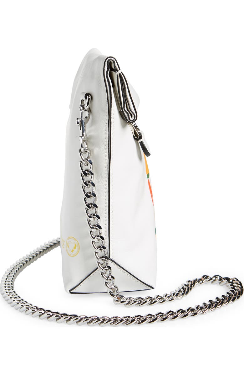 Moschino Burger Leather Shoulder Bag, Alternate, color,