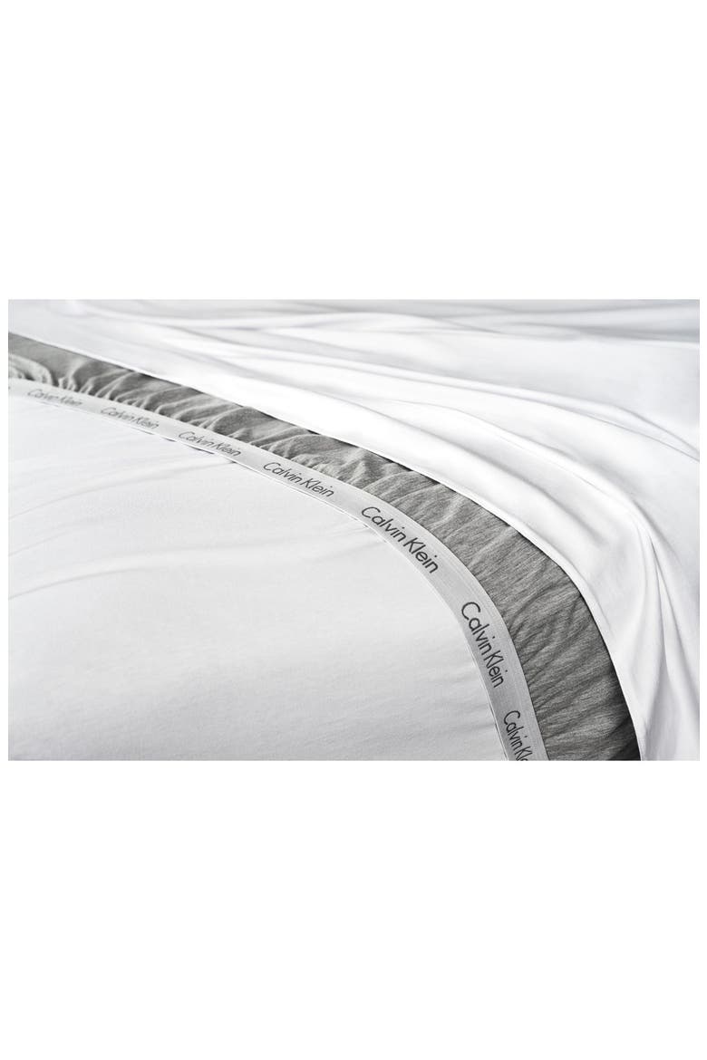 Modern Cotton Collection Cotton & Modal Fitted Sheet, Alternate, color, CHARCOAL