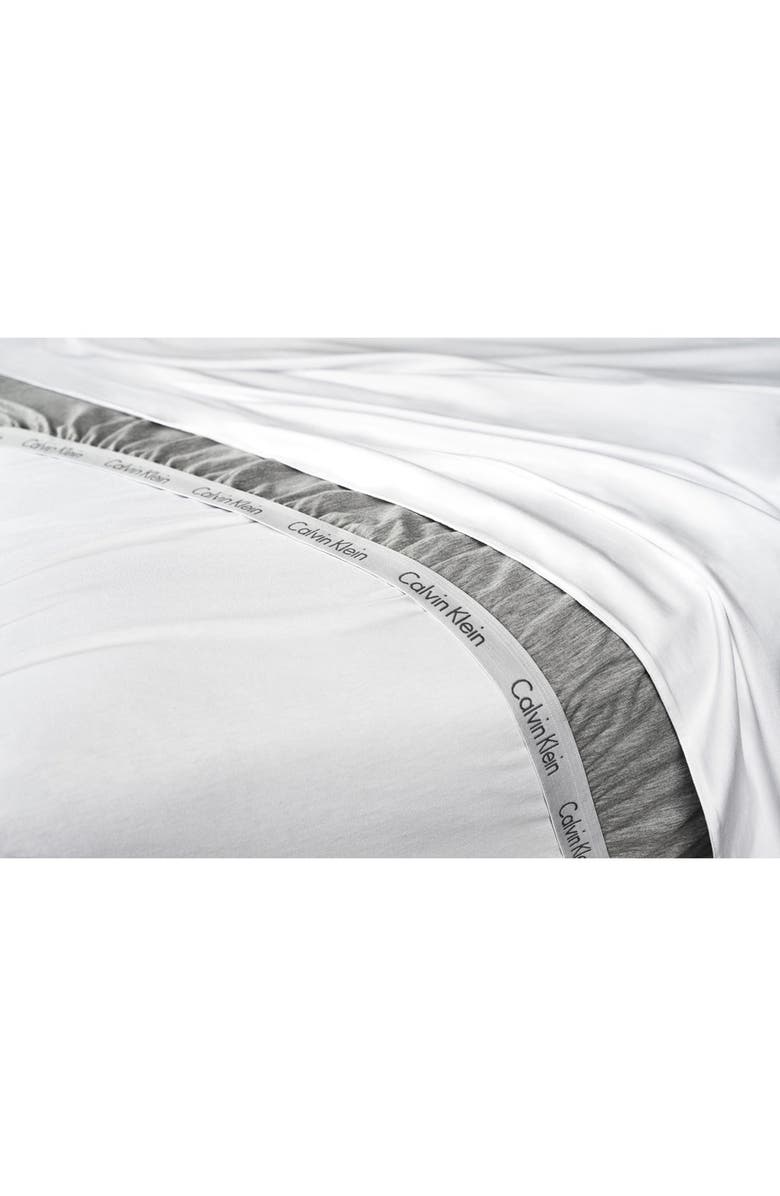 Calvin Klein Home Modern Cotton Collection Cotton & Modal Fitted Sheet, Alternate, color,