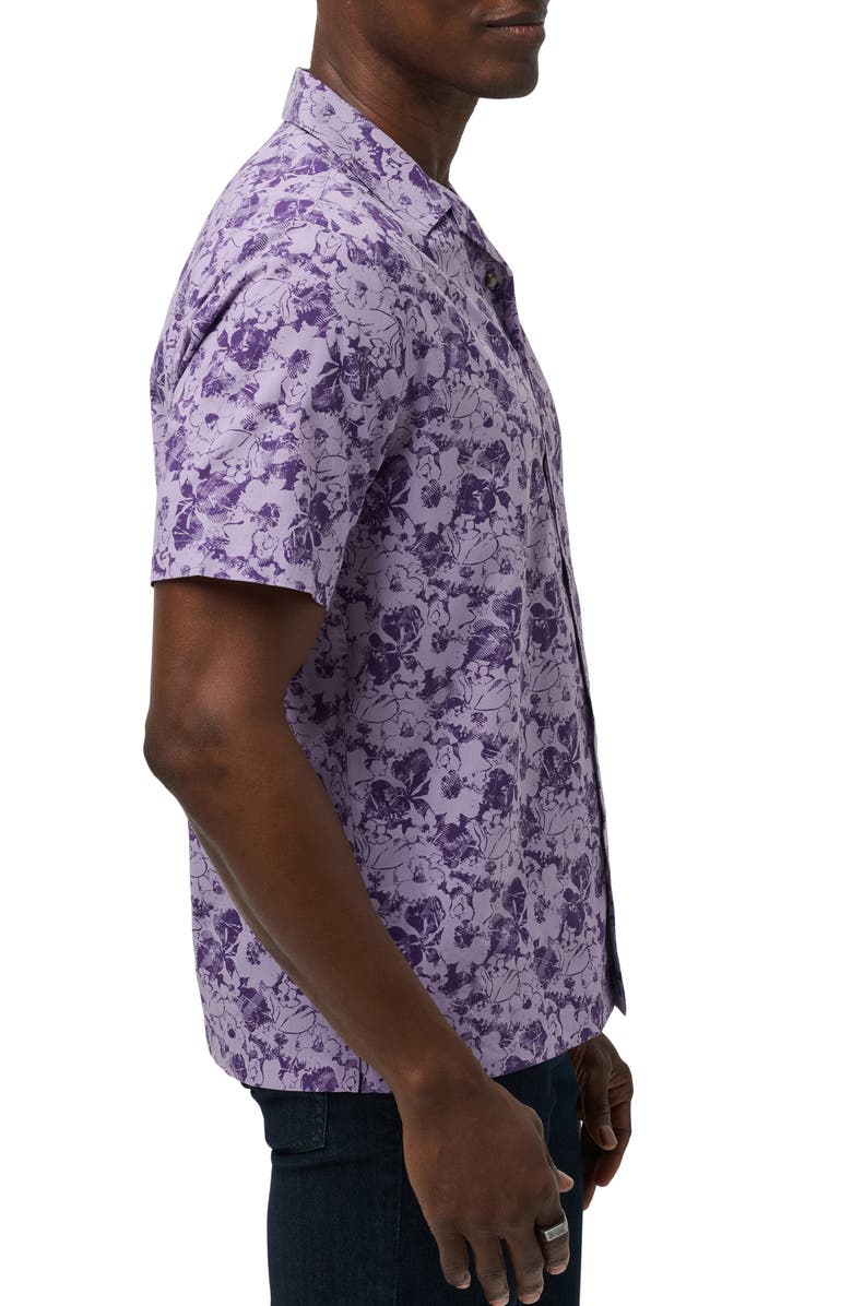 TravisMathew Phoning In Floral Camp Shirt, Alternate, color, 