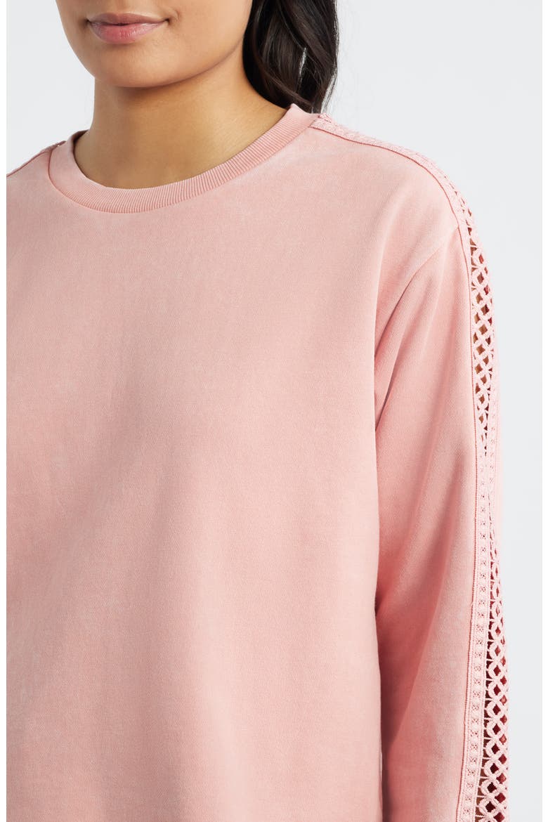 Detailed Sleeve Sweatshirt, Alternate, color, BLUSH