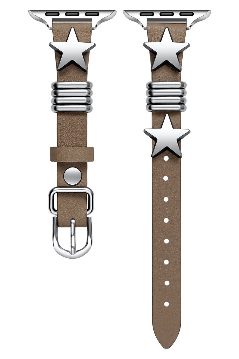 Austin Star Leather Apple Watch® Watchband, Main, color, OAT MILK