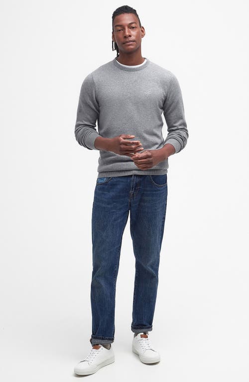 Barbour Pima Cotton Crewneck Sweater In Gray