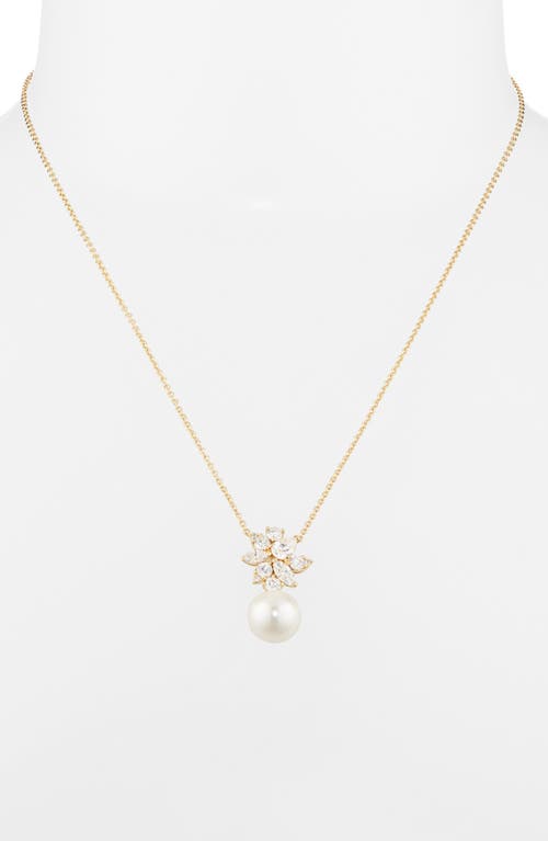 Nadri Chiara Faux Pearl Pendant Necklace In Gold