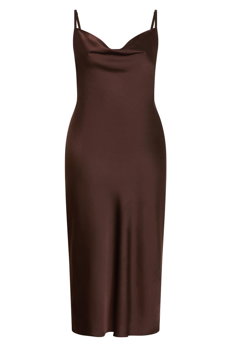 Satin Slipdress, Alternate, color, TRUFFLE