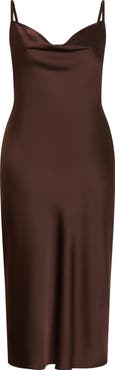 City Chic Satin Slipdress