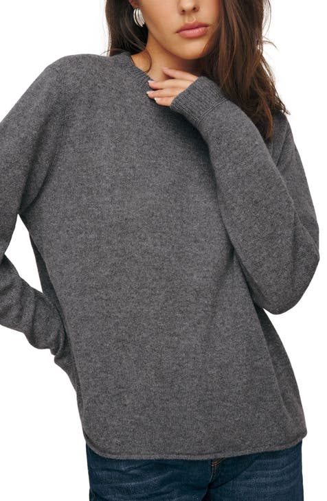 Grey pullover women's shops