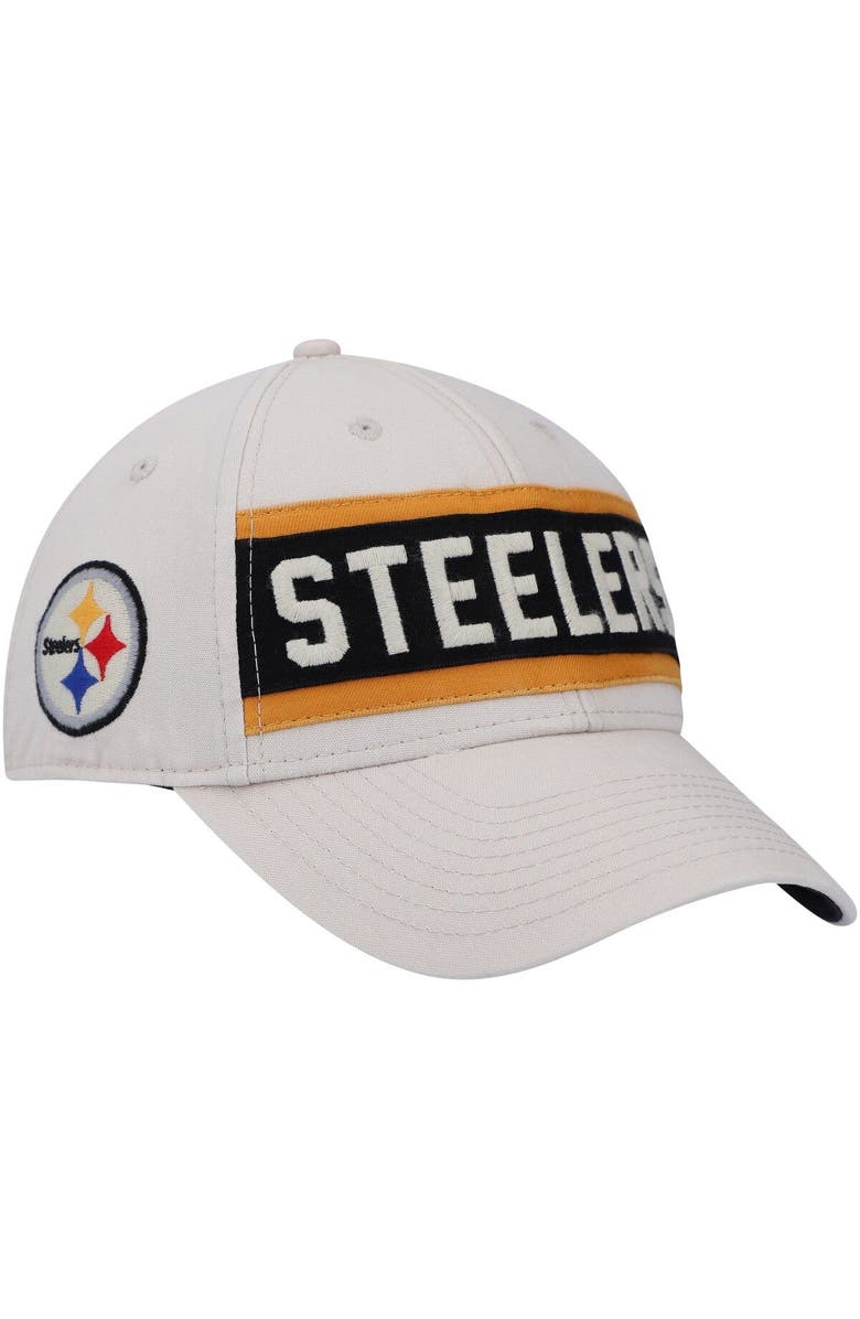'47 Men's '47 Cream Pittsburgh Steelers Crossroad MVP Adjustable Hat, Main, color, 