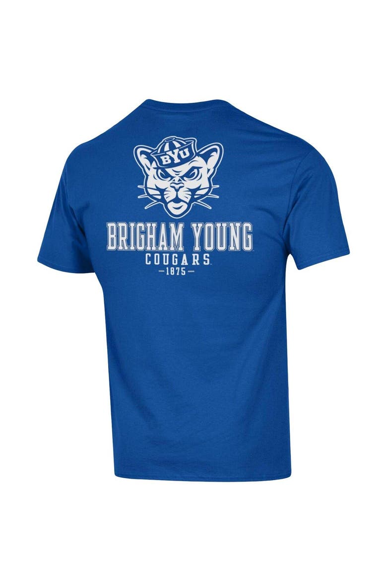Men's Champion Royal BYU Cougars Stack 2-Hit T-Shirt, Alternate, color, Royal