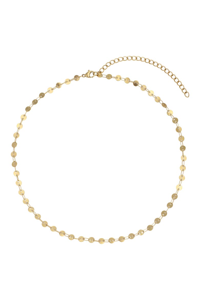 Disc Choker Necklace, Main, color, GOLD