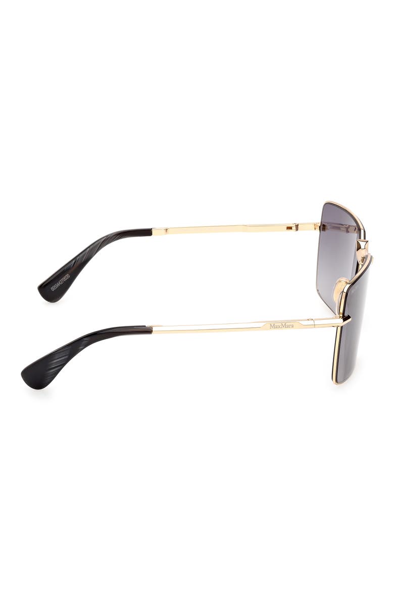 58mm Gradient Rectangular Sunglasses, Alternate, color, SHINY DEEP GOLD / SMOKE