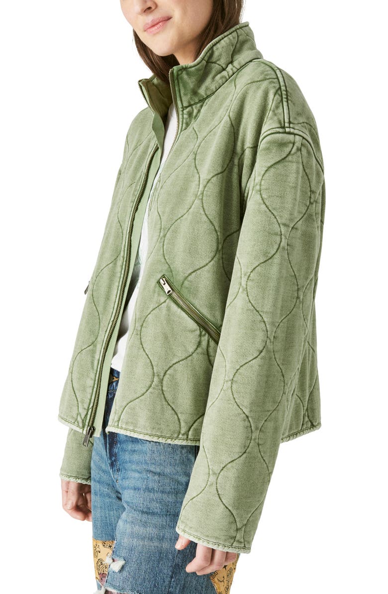 Lucky Brand Washed Cotton Quilted Jacket, Alternate, color, 