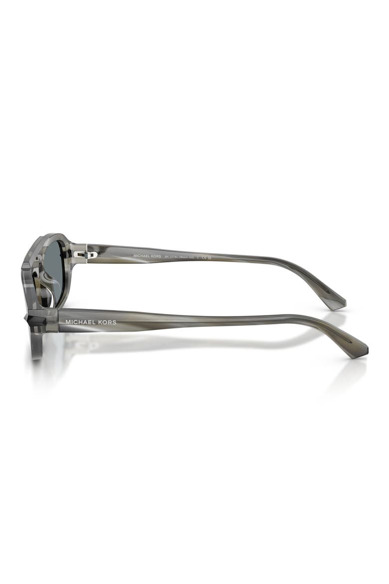 55mm Watch Hill Oval Sunglasses, Alternate, color, CHARCOAL HORN / GREY MONO