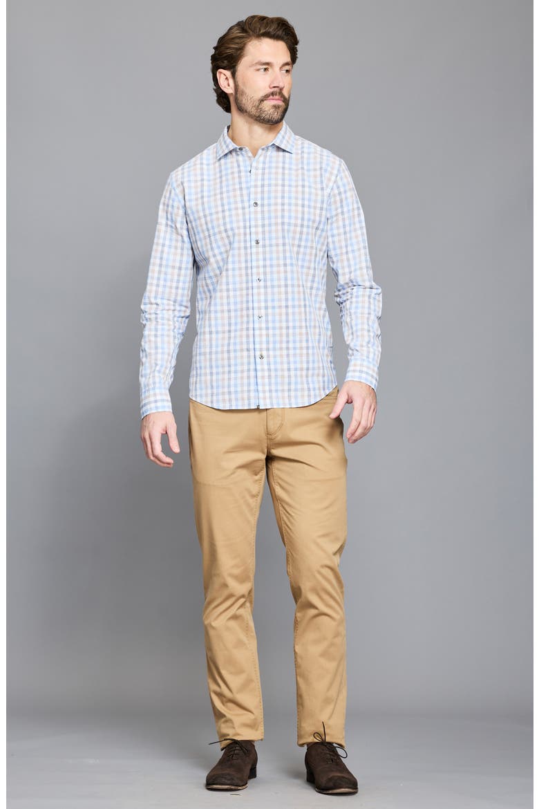 Hutcheson Tattersall Plaid Button-Up Shirt, Alternate, color, BLUE MULTI